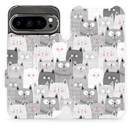 Mobiwear Flip Book for Google Pixel 9 Pro - Kitty - Phone Case