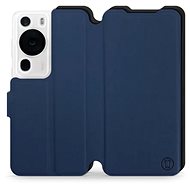 Mobiwear Soft Touch flip pro Huawei P60 Pro - Modré & Černé - Phone Case