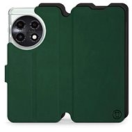 Mobiwear Soft Touch flip pro OnePlus 11 5G - Zelené & Černé - Phone Case