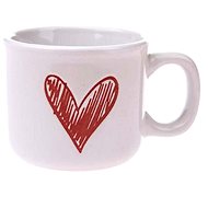 Casa de Engel Espresso mug with heart, white 90 ml - Mug