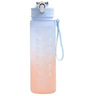 Alum Drinking bottle with straw and time stamp 750 ml, orange and white - Drinking Bottle