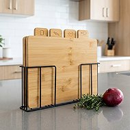 ISO Set of 4 bamboo kitchen cutting boards with stand - Cutting Board