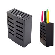 Verk Stainless steel knife stand, 20 × 15 × 7.5 cm, black - Knife Block