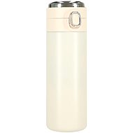 KIK KX4407 Thermo mug with mouthpiece, LCD, 420 ml, beige - Thermal Mug