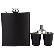 Pronett Flask black 240 ml + 2 x shot glass - Hip Flask
