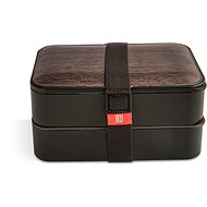IRIS Barcelona Lunch Bento Box with Cutlery - Wooden Elegance - Lunch Box