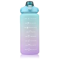 KIK KX4667 Water bottle with daily drinking regime 2000 ml blue-violet - Drinking Bottle