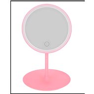 VERK 15786 Beauty Breeze LED kozmetikai tükör, rózsaszín - Sminktükör