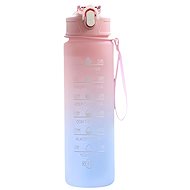 Foxter 2573 Water bottle with daily drinking regime 1000 ml pink-blue - Drinking Bottle