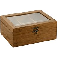 KESPER Tea box with lid dark bamboo 22 × 16 × 9 cm - Tea Storage Box
