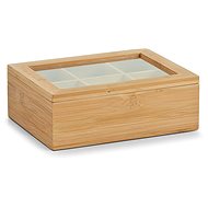 ZELLER Storage box for tea bags bamboo 21 × 16 × 7,5 cm - Tea Storage Box