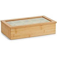 ZELLER Storage box for tea bags bamboo 36 × 20 × 9 cm - Tea Storage Box