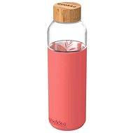 Quokka Flow glass bottle 660 ml, pink botanical - Drinking Bottle