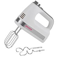 Brock Hand mixer 300 W, 5 speeds + turbo, for kneading dough and whisking, white + stainless steel - Hand Mixer