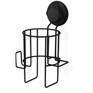 Compactor hair dryer holder without drilling, black - Hair Dryer Holder