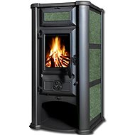 TIM SISTEM Lederata ECO, green-pistachio, 8,1 kW, flue 120 mm - Wood Stove