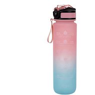 Trizand 24497 Motivational bottle 1000 ml, blue and pink - Drinking Bottle