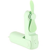 KIK KX3075 Foldable fan, USB, 1200 mAh, USB-C, green - Fan