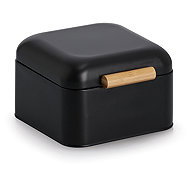 ZELLER Black metal bread bin 20 × 20 × 13,5 cm - Breadbox