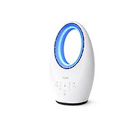 Verk 24655 Bezlopatkový sloupový ventilátor 60 W, LED podsvícení, dálkové ovládání, bílý - Fan