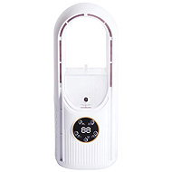 Verk 16032 Stolní bezlopatkový ventilátor s LED osvětlením bílý - Fan