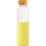 Neon Kactus Skleněná láhev s rukávem, 550 ml, žlutá - Drinking Bottle