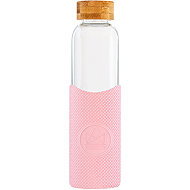 Neon Kactus Skleněná láhev s rukávem, 550 ml, růžová - Drinking Bottle