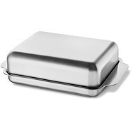 ZACK BEVO Butter Dish, Brushed Stainless Steel - Butter Dish