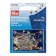 PRYM Glass Head Pins 0.6 × 30mm, Mixed Colours - Sewing Machine Accessory