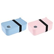 KEEEPER Svačinový box Luna 2 ks, modrý a růžový - Food Container Set