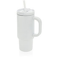 XD Design Nerezový termohrnek s brčkem 480 ml, bílý - Thermal Mug