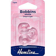 Hemline Universal Bobbins for Singer Class 66 Sewing Machines, height 10.8mm, 3pcs - Sewing Machine Accessory
