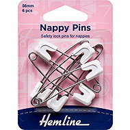 Hemline Bezpečnostní spínací špendlíky 56 mm, 6 ks - Sewing Machine Accessory