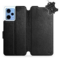 Mobiwear Kožený flip pro Xiaomi Redmi Note 12 5G - Černé - L_BLS - Phone Cover