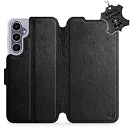 Leather Mobiwear flip for Samsung Galaxy S23 FE - Black - L_BLS - Phone Case