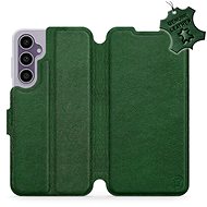 Kožené Mobiwear flip pro Samsung Galaxy S23 FE - Zelené - L_GRS - Phone Case