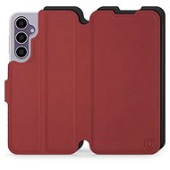 Mobiwear Soft Touch flip pro Samsung Galaxy S23 FE - Cihlové & Černé - Phone Case