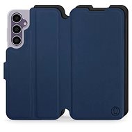 Mobiwear Soft Touch flip pro Samsung Galaxy S23 FE - Modré & Černé - Phone Case