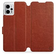 Mobiwear Flip pro Motorola Moto G23 - Brown&Gray - Phone Cover