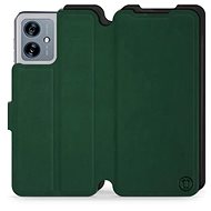 Mobiwear Soft Touch flip for Motorola Moto G54 5G / Moto G54 5G Power Edition - Green & Black - Phone Case