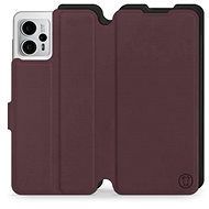 Mobiwear Soft Touch flip pro Motorola Moto G23 - Bordové & Černé - Phone Cover