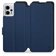 Mobiwear Soft Touch flip pro Motorola Moto G23 - Modré & Černé - Phone Cover