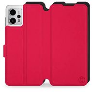 Mobiwear Soft Touch flip pro Motorola Moto G23 - Rudé  & Černé - Phone Cover