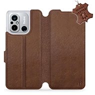 Mobiwear Kožený flip pro Xiaomi Redmi 12C - Hnědé - L_BRS - Phone Cover