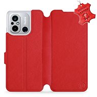 Mobiwear Kožený flip pro Xiaomi Redmi 12C - Červené - L_RDS - Phone Cover