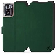 Mobiwear Soft Touch flip pro Xiaomi Poco M5s Zelené & Černé - Phone Case