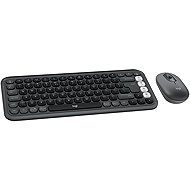 Logitech Pop Icon Combo, Graphite - US INTL - Billentyűzet+egér szett