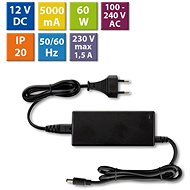 McLED Power adapter 60W, DC12V/5A, IP20, black plastic, with plug - Power Supply