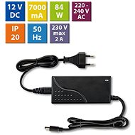 McLED Power adapter 84W, DC12V/7A, IP20, black plastic, with plug - Power Supply