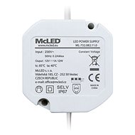 McLED Power supply 12W, DC12V/1A, IP67, for wiring box - Power Supply